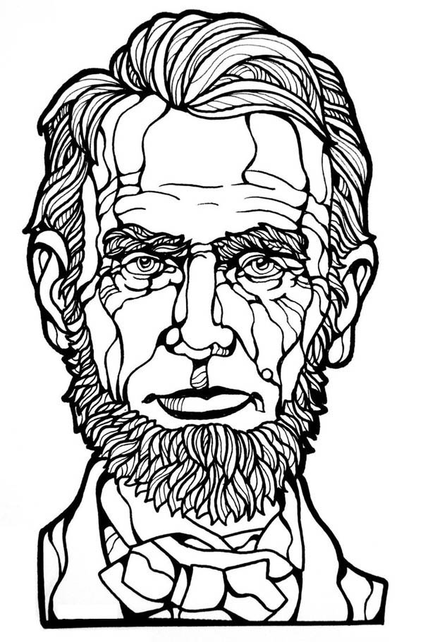 free coloring pages of abraham lincoln