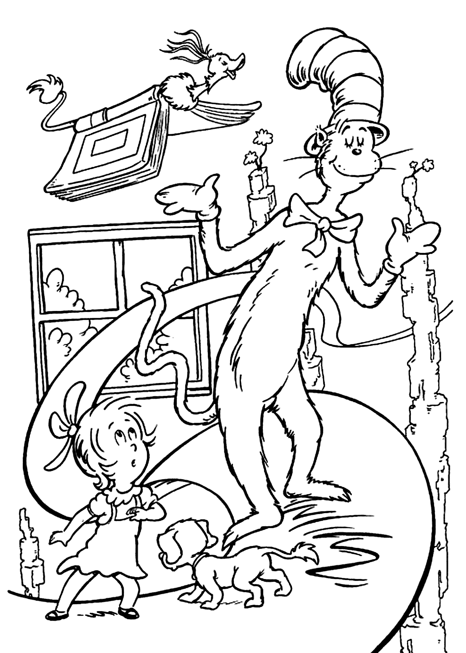 Cat In The Hat Coloring Pages Books 100 FREE And Printable 