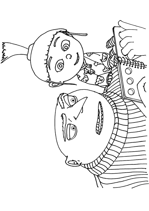 despicable me agnes coloring page