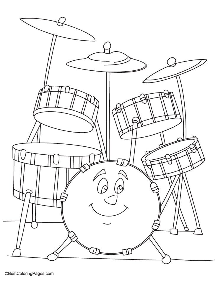 drum sticks coloring page