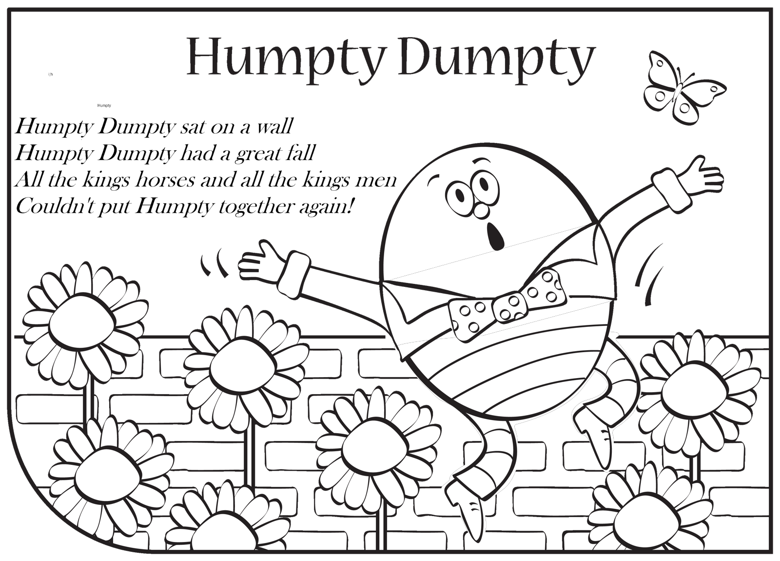 36 Printable Humpty Dumpty Coloring Pages MaryannJesse