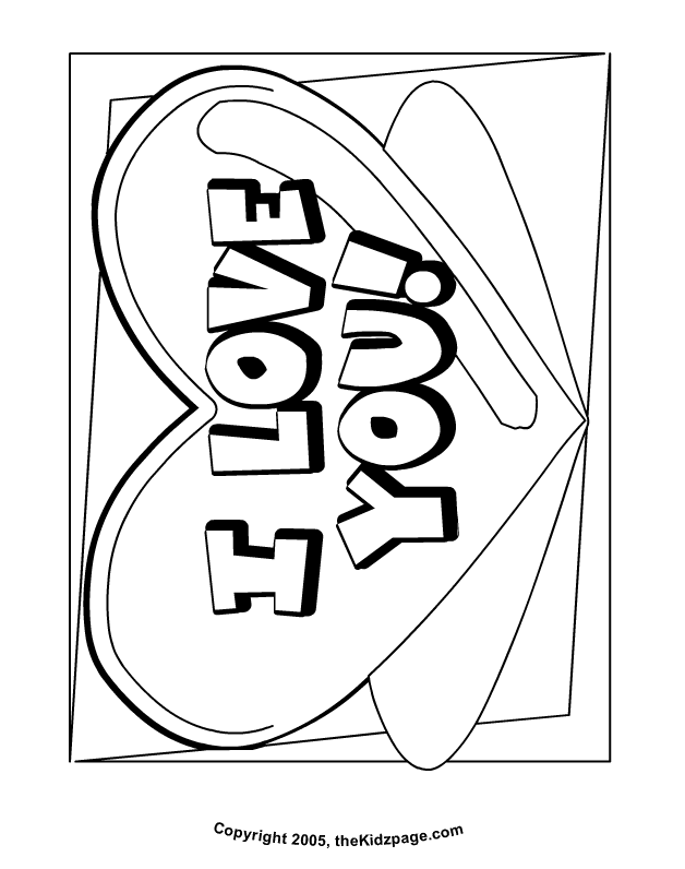 I Love you Coloring Pages & Books  100% FREE and printable!