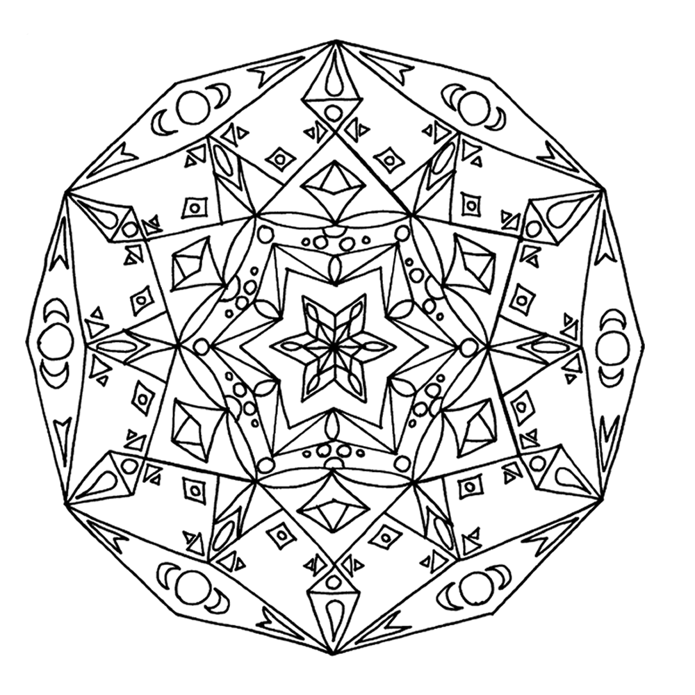 Kaleidoscope Coloring Pages Books 100 FREE And Printable Kaleidoscope Coloring Pages Books 100 FREE And Printable