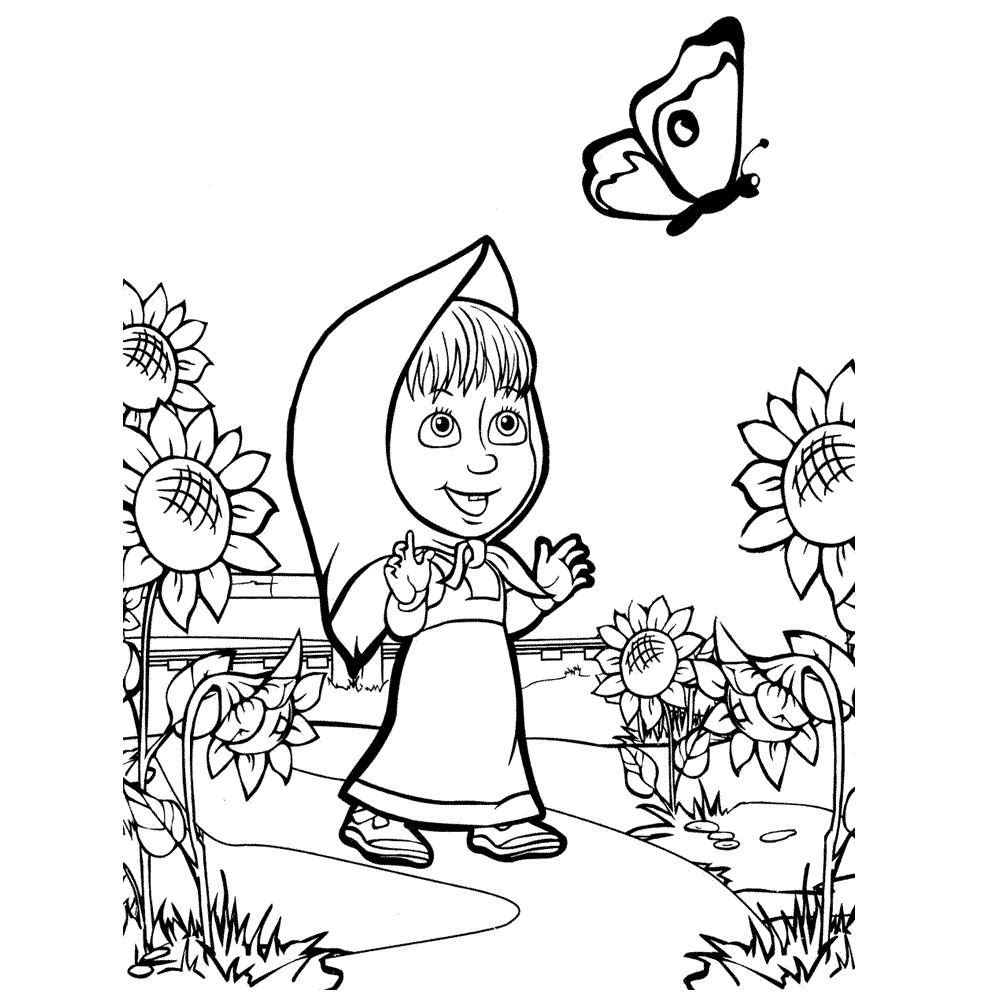 Download Masha and the Bear: Coloring Pages & Books - 100% FREE and ...