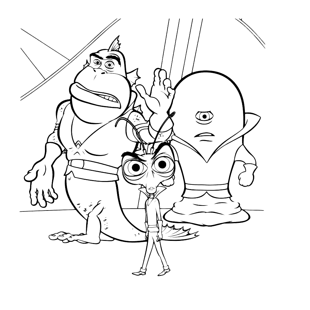767 Unicorn Aliens Vs Monsters Coloring Pages with disney character