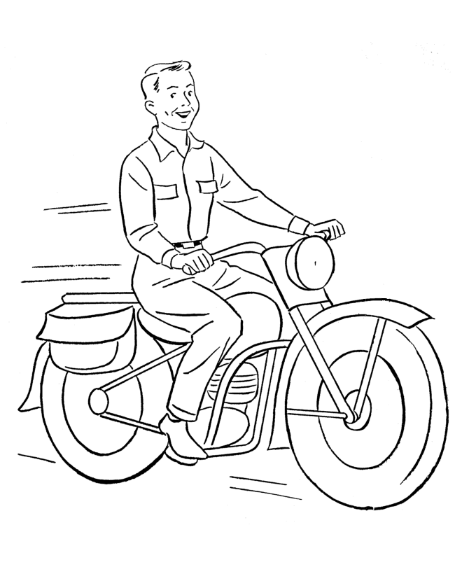 Coloring page - Motos época passada