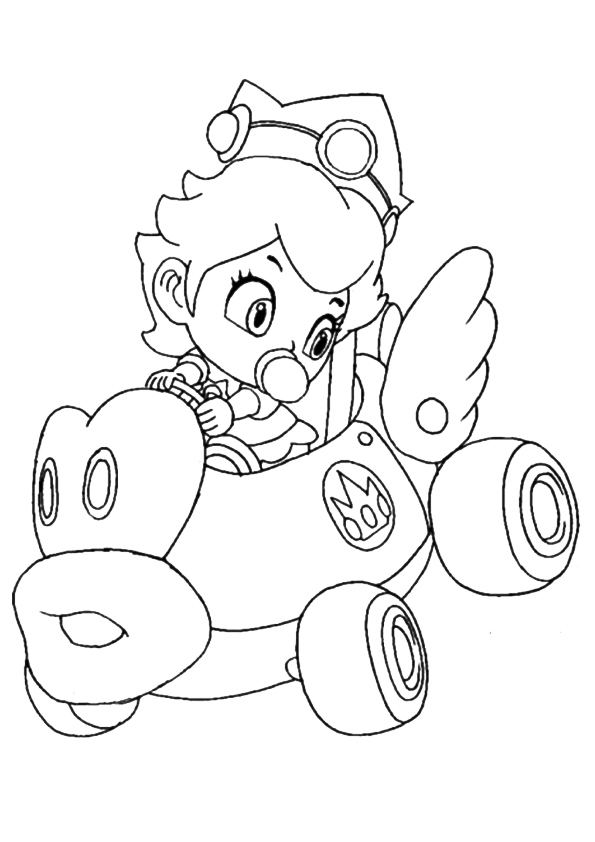Princess Peach Coloring Page Free Princess Peach Coloring Pages For 