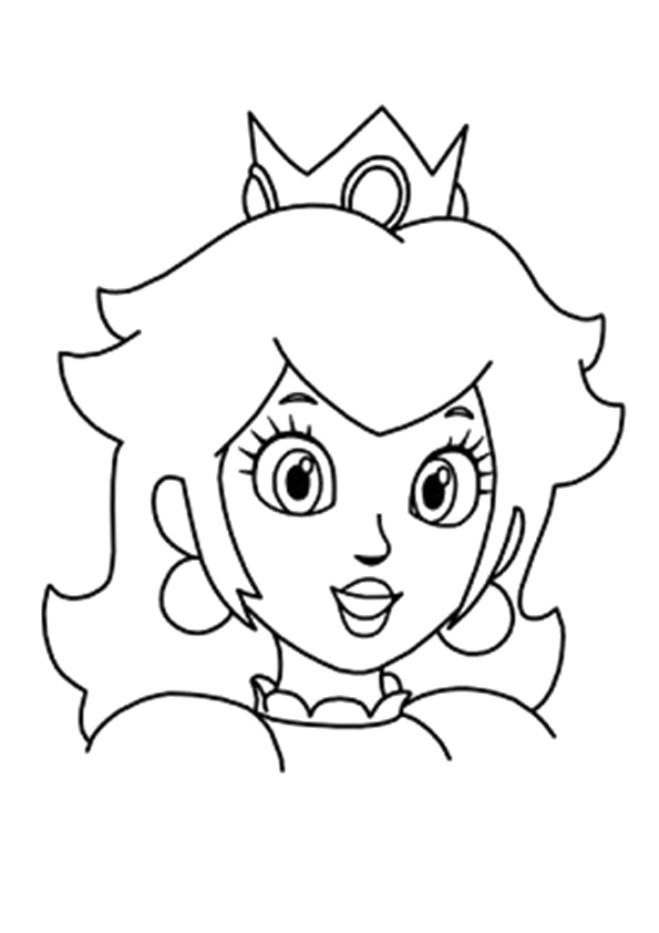 Princess Peach Face Coloring Pages Coloring Pages