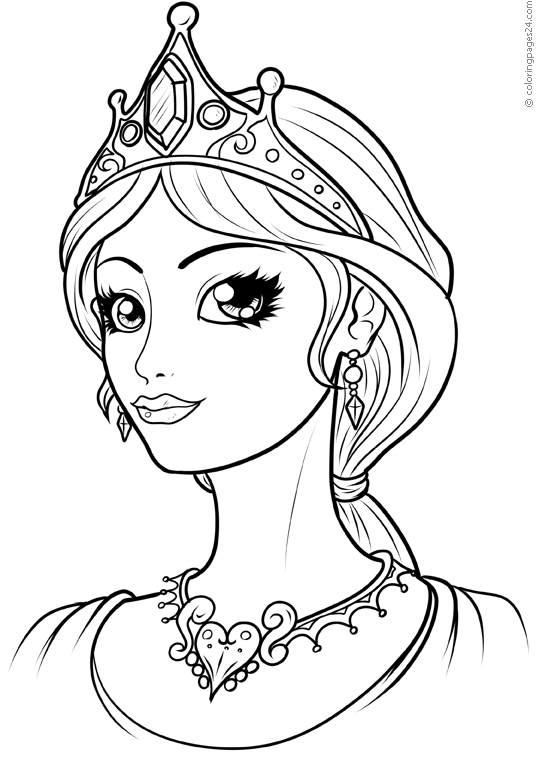 Coloring Page Queen - 256+ SVG PNG EPS DXF File