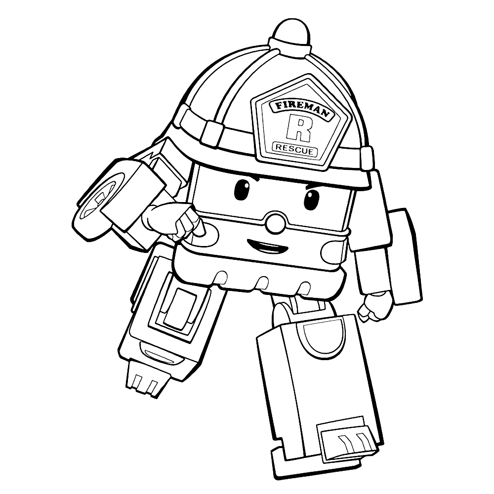 Robocar Poli Coloring Pages Books 100 Free And Printable