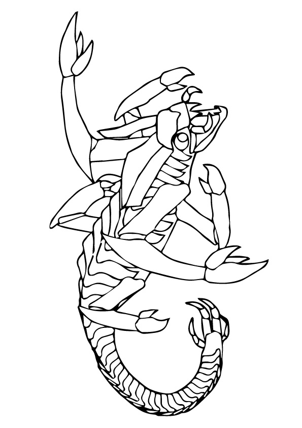 Get Over Here Scorpion Coloring Pages