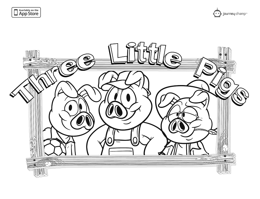 the three ninja pigs coloring