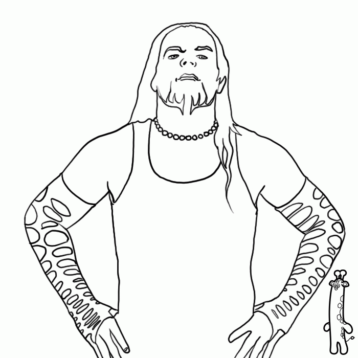 wwe coloring pages the rock