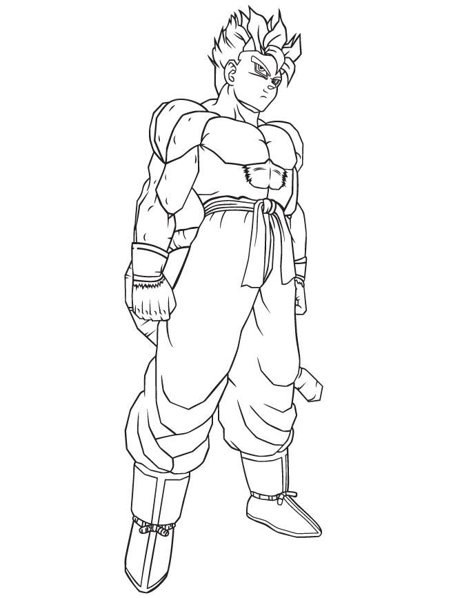 Dragon Ball Z Coloring Page  Cartoon coloring pages, Dragon coloring page,  Super coloring pages