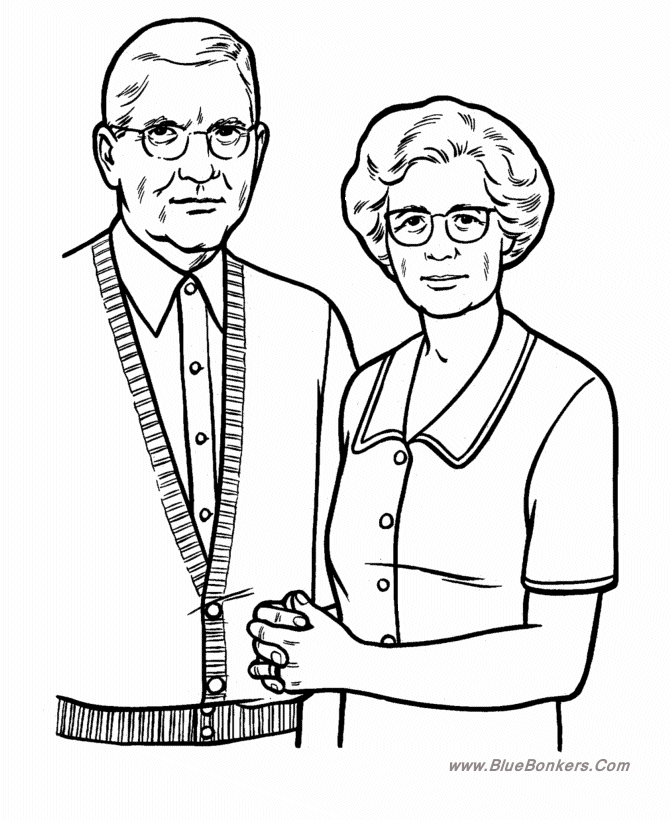 Grandma & Grandpa: Coloring Pages & Books - 100% FREE and printable!