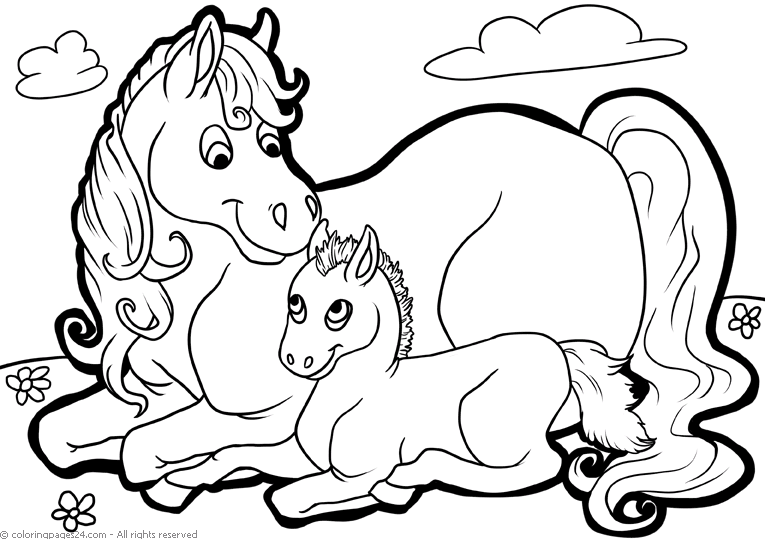 Horses: Coloring Pages & Books - 100% FREE and printable!