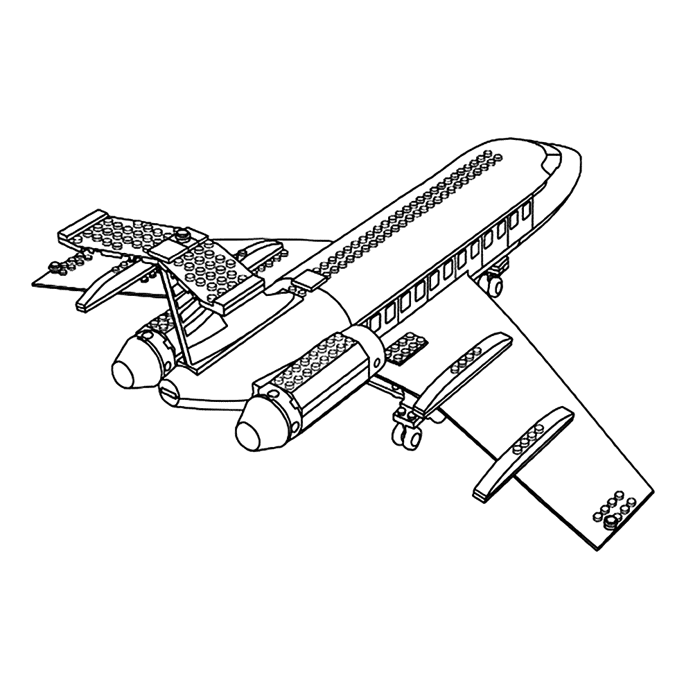 Lego Airplane Coloring Sheet - Lego Plane Coloring Pages : 33+ airplane