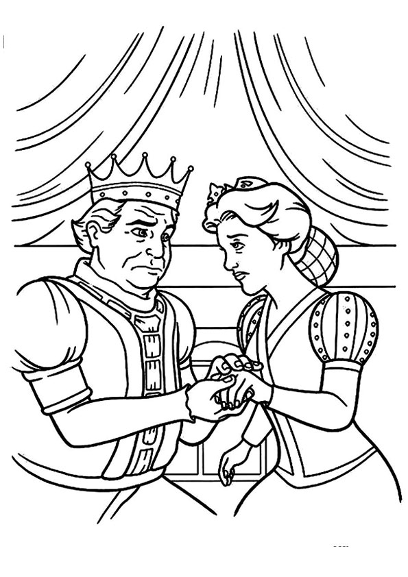 queen and king coloring pages